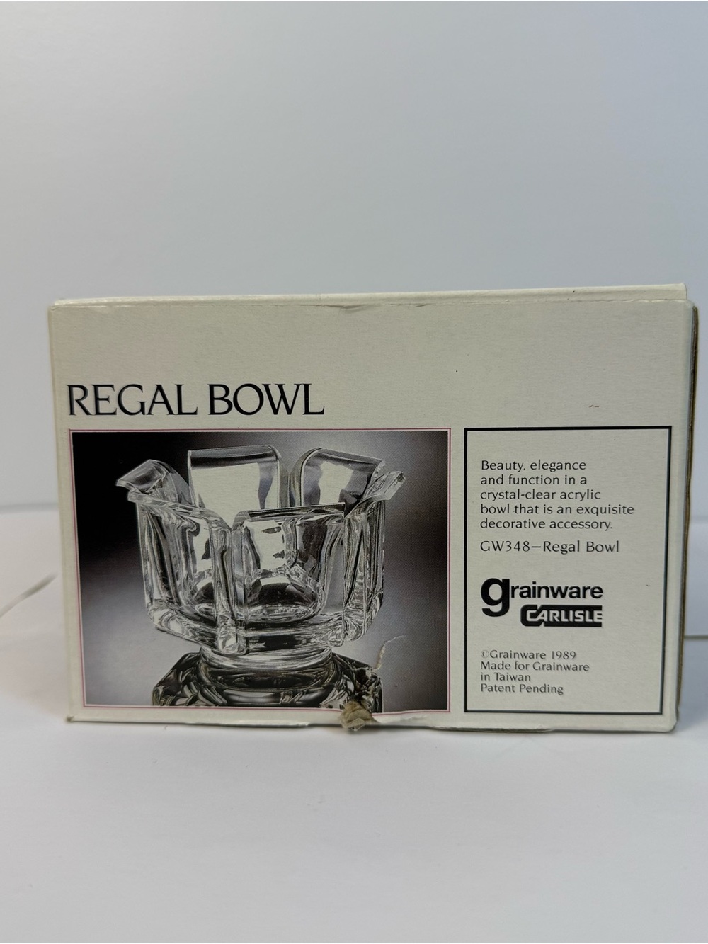 Regal Bowl - Clear Acrylic
